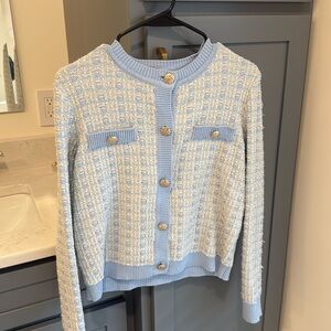Women’s XS Blue & White Cardigan